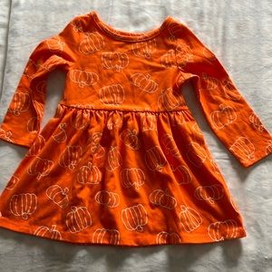 Cat & Jack Girl’s 18month Orange with Pumpkins Dress 🎃